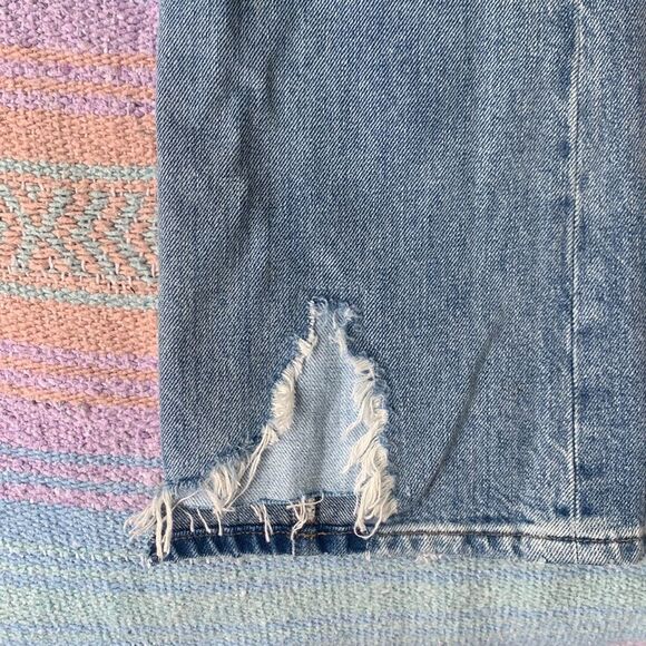 90s Y2k NWOT Frame Denim The Low Boot Distressed Jeans Sz 26 Lowrise Light Blue - Picture 7 of 10